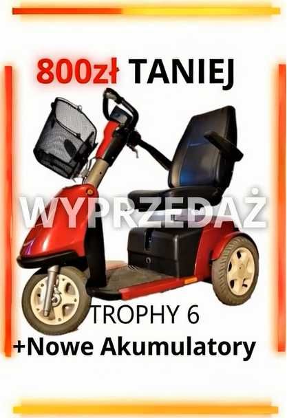 skuter inwalidzki elektryczny TROPHY 6 mocny GWARANCJA+DOWÓZ