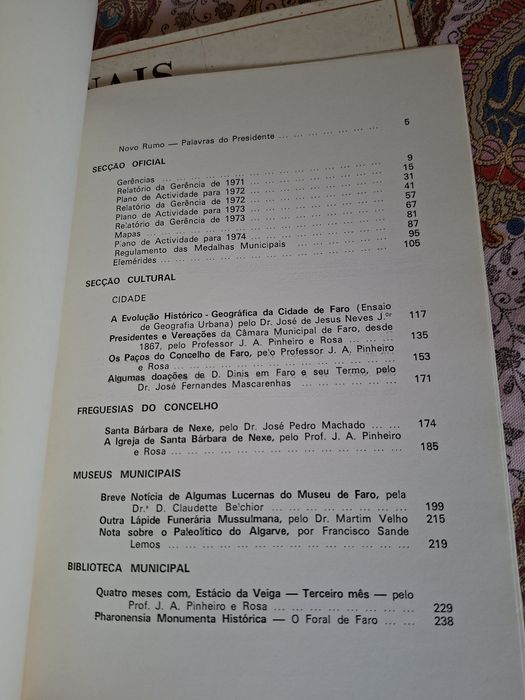 Anais do Município de Faro em 1974