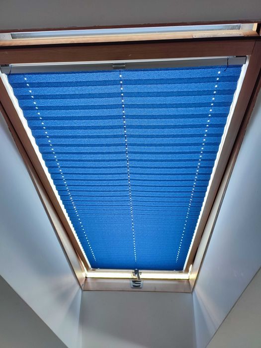 4 Plisy okienne 60x140 niebieskie