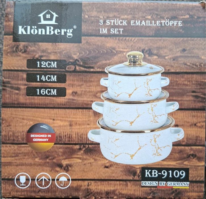 Komplet garnków nowych
