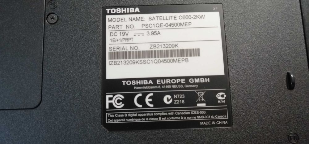 Portátil Toshiba