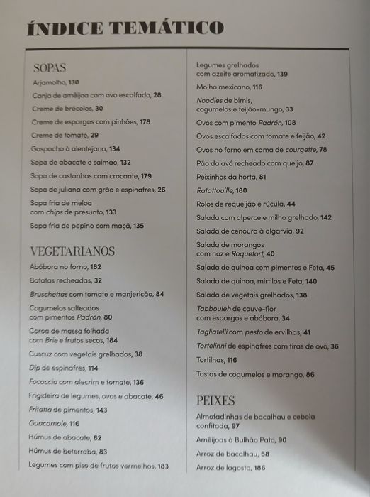 Livro de receitas