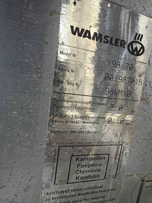 Kominek Piec piecyk koza żeliwny palenisko wkład