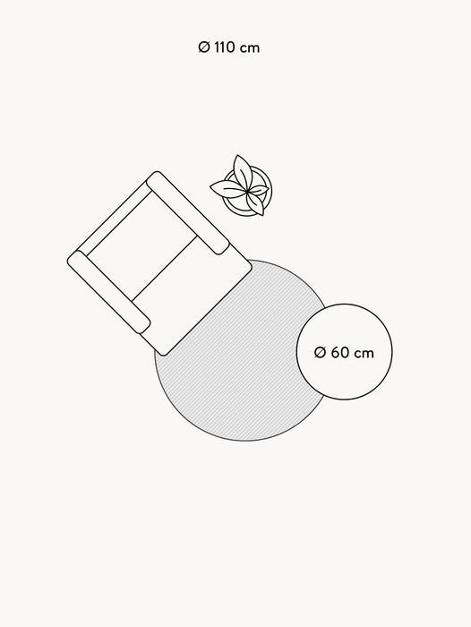 Okrągły bawełniany dywan Bina w romby ręcznie tkany Ø 120 cm