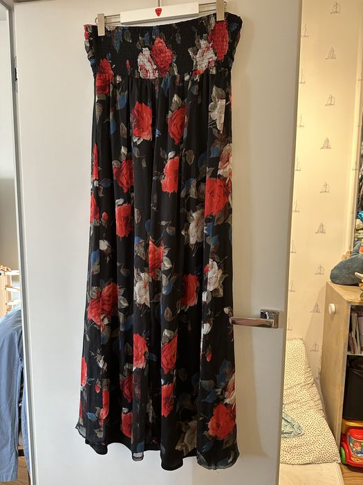Sukienka maxi XL w kwiaty