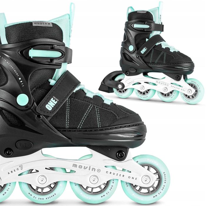 Nowe Rolki Regulowane Damskie Męskie Czarno Niebieskie R. 34-37