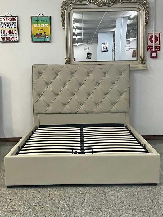 Cama + arrumação + cabeceira 150x200cm Novo Levamos a sua casa Envio rapido