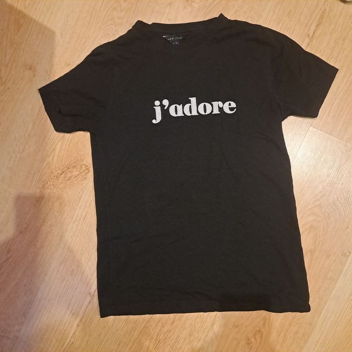 Czarny t-shirt damski bawełna Jadore  165 168 S M 36 38