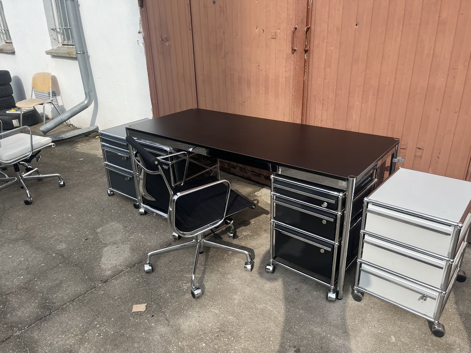 Usm haller biurko czarne różne rozmiary linoleum