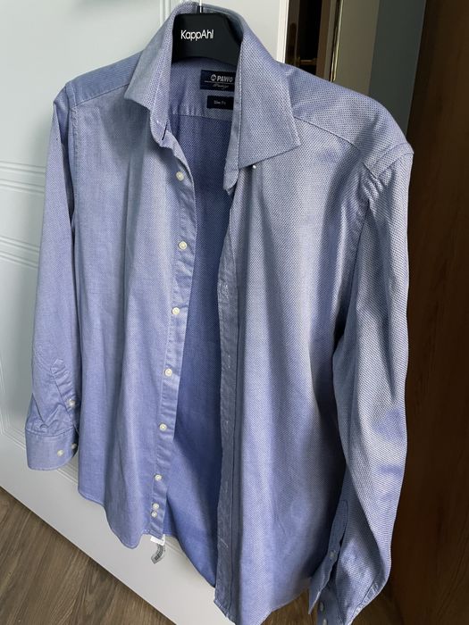 Koszula męska slim fit niebieska