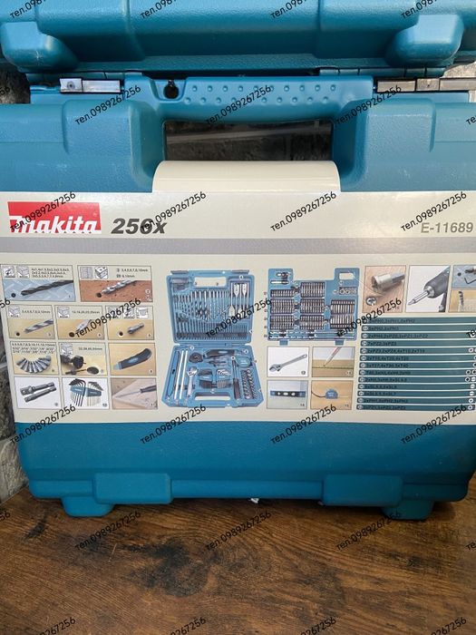 Набір свердел і біт Makita 256x для роботи з металом, каменю НІМЕЧЧИНА