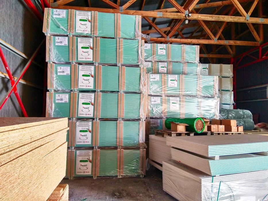 Гіпсокартон звичайний та вологостійкий, гіпсокартонні системи