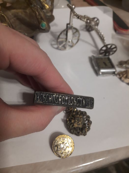 Старовинна ложка, зажим галстука, кулон. Срібло.Посеребріння.Позолота