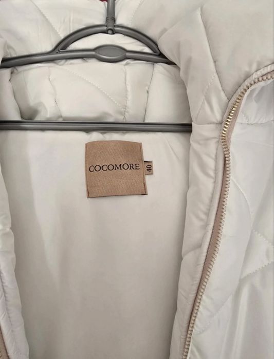 Cocomore biala kurtka zimowa pikowana z kapturem L 40 nowa