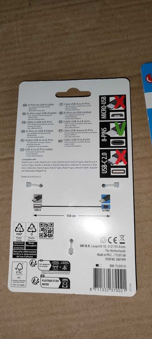 2x kabel iPhone Sologic