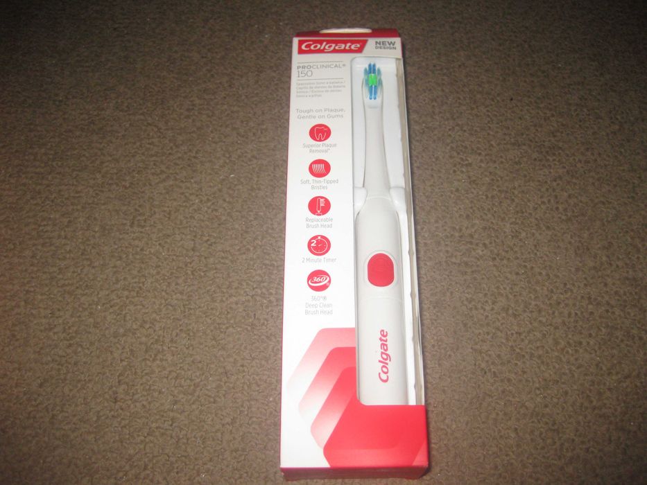 Escova de Dentes Elétrica da "Colgate: Pro Clinical 150" Nova/Embalada
