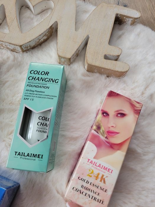 Zestaw kosmetyków perfumy magicznybpodklad płatki podnoczy błyszczyki