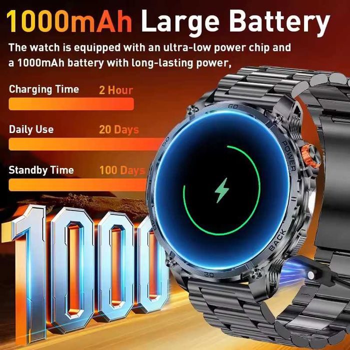 Смарт часы. VWAR IW07 MAX. NFC. LED-фонарик. 1000mAh.