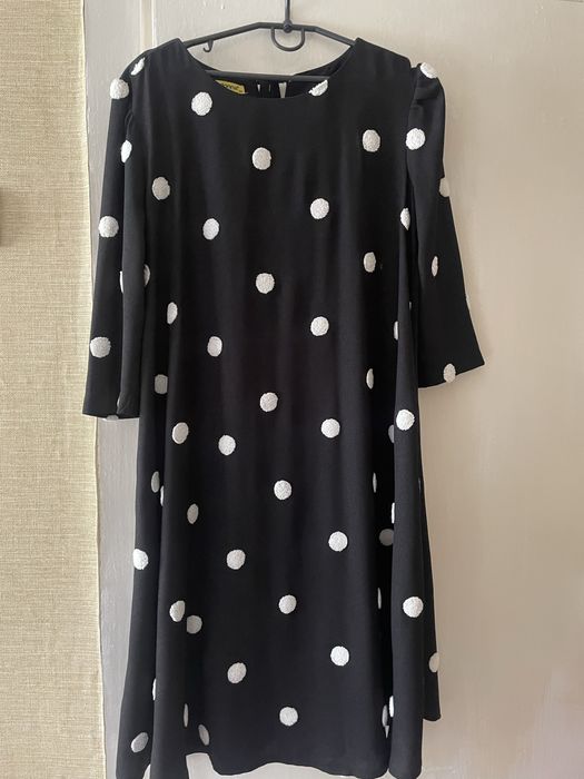 Сукня чорна в білий горошок, бу