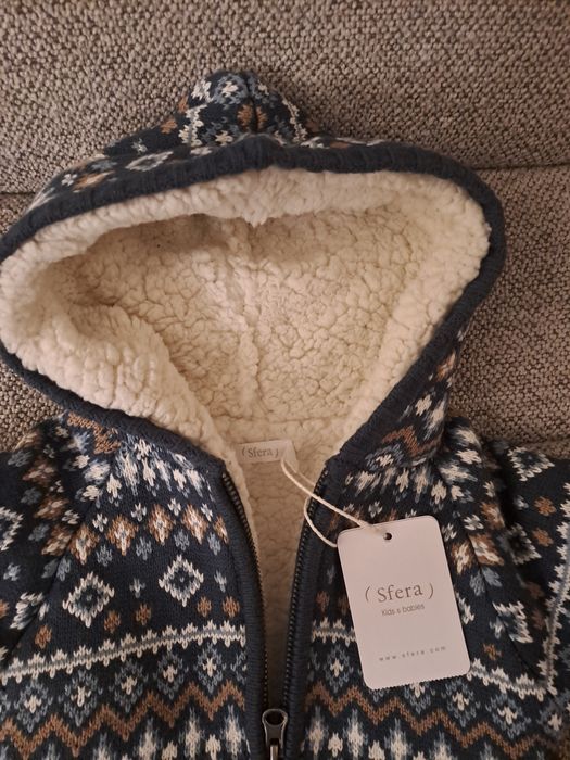 Casaco de malha polar Sfera 6-9 meses Novo