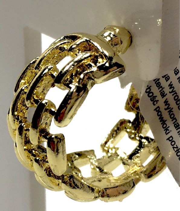 VERSACE złote damskie kolczyki z próbą•pozłacane ogniowo 14K