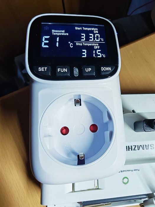 Цифровой регулятор температуры, розетка термостат с таймером