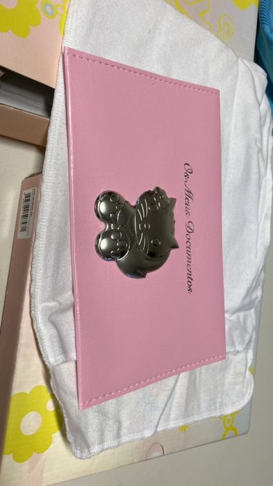 Porta Documentos em prata bebe