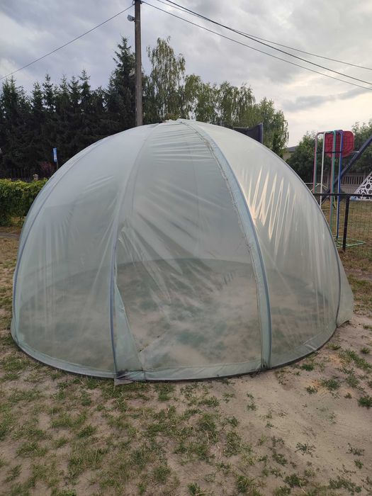 Szklarnia kopuła stalowa nad basen 350 cm , kurnik