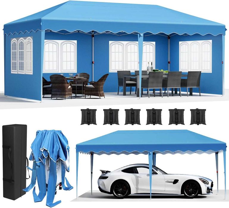 Namiot Ogrodowy 3X6 M 4 Ściany WODOODPORNY Materiał OXFORD 420D UV50+