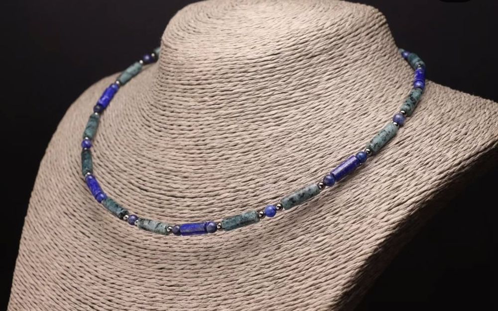 Чокер  з лазуриту та авганської берюзи