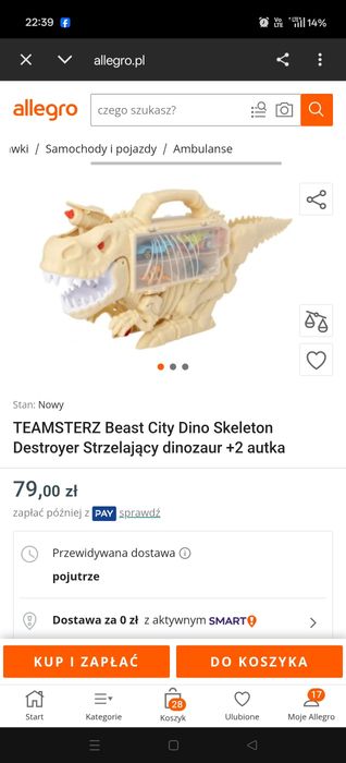 Strzelający dinozaur