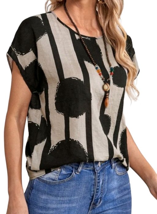 Blusa Listada com Bolas64730169574658121