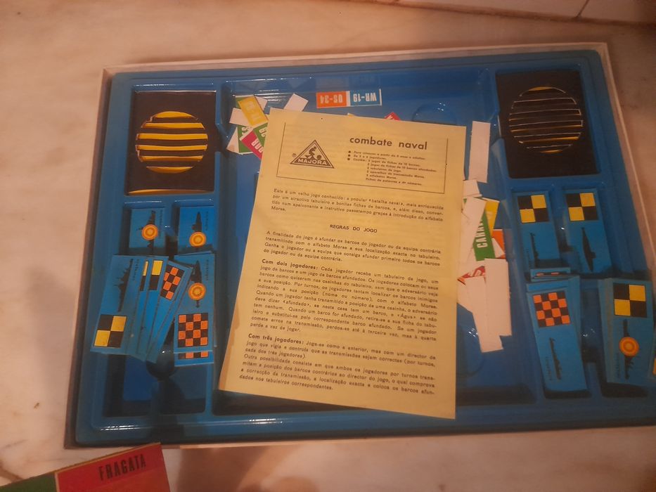 Jogo de Tabuleiro Vintage Combate Naval