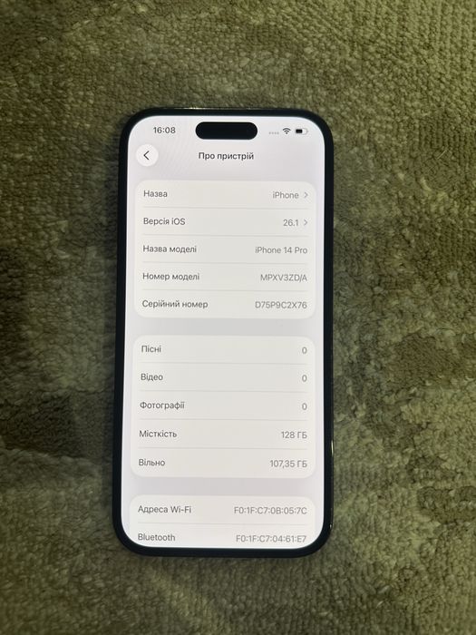 iPhone 14 Pro 128gb Space Black