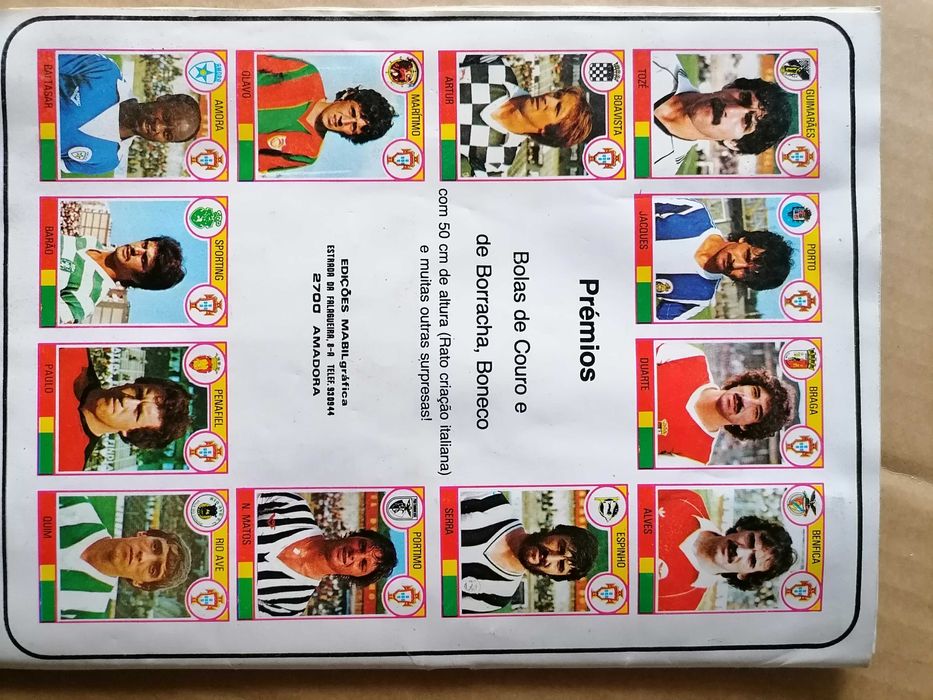 Caderneta Cromos Nacional de FUTEBOL 82/83 COMPLETA Mabilgráfica
