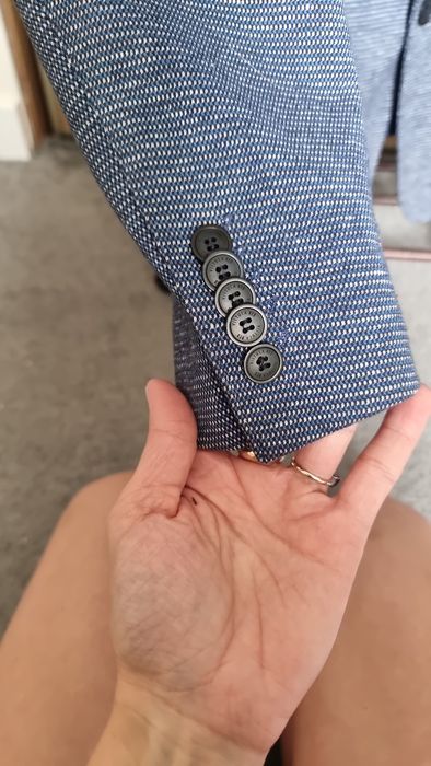 Stylowa marynarka Vistula Super Slim z lnu i bawełny, rozmiar 54L