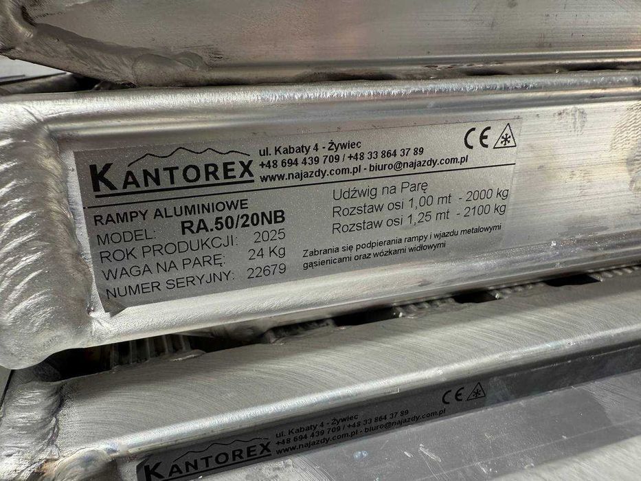Najazdy Samochodowe Aluminiowe do Lawety, Transportu Samochodów, Koparek, Włoskie Aluminium i Certyfikat CE, Wysyłka Cała Polska, FV i GWARANCJA