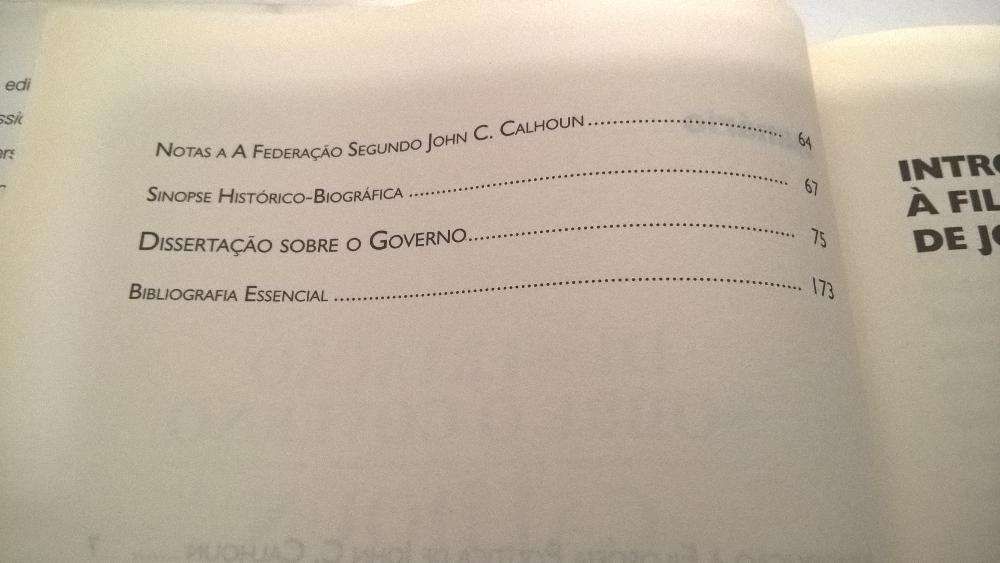 Dissertação sobre o governo - Calhoun (portes incluídos)