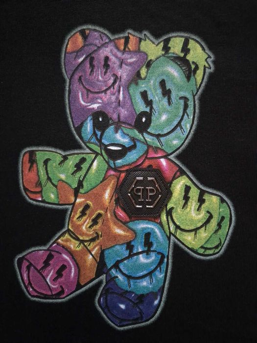 Philipp Plein Bawełna M L XXL 3XL czarny męski tshirt