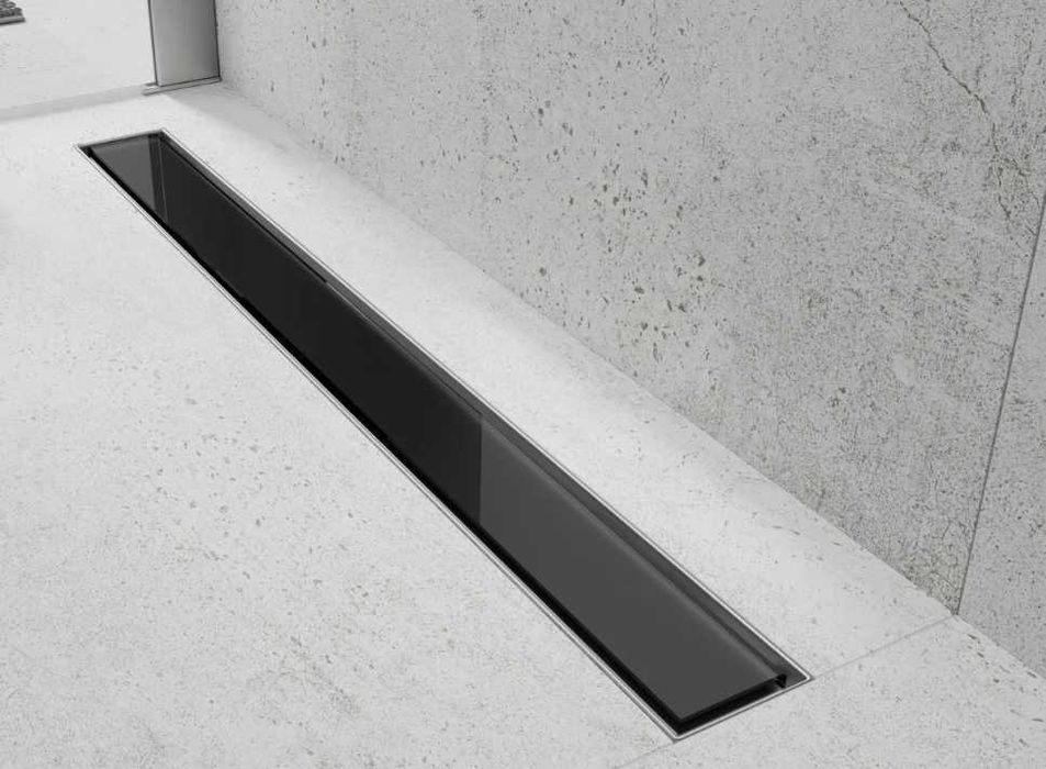 Mexen Flat odpływ liniowy z maskownicą 100cm - czarny - komplet