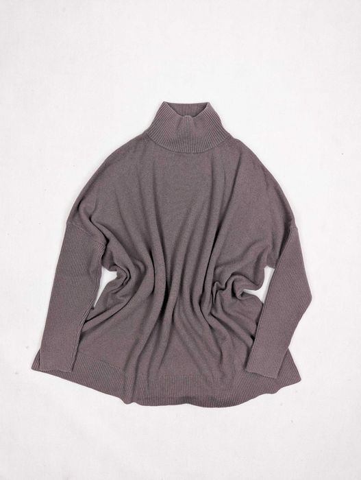 Sweter golf kaszmir wełna XXL