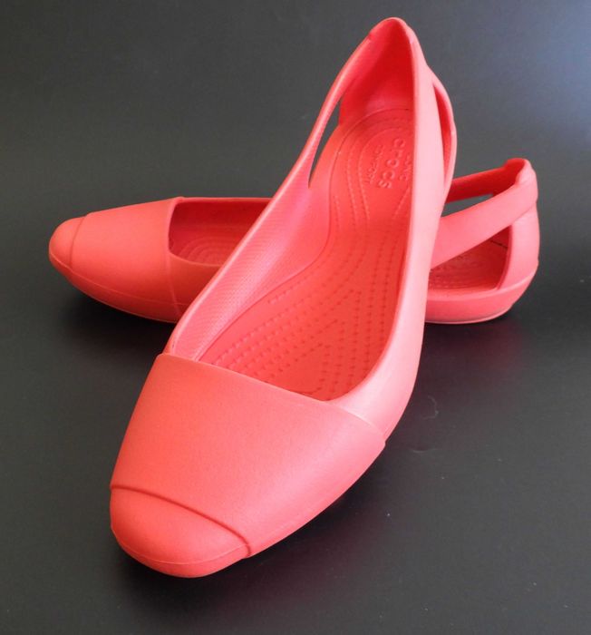 Crocs malinowe piankowe balerinki 38
