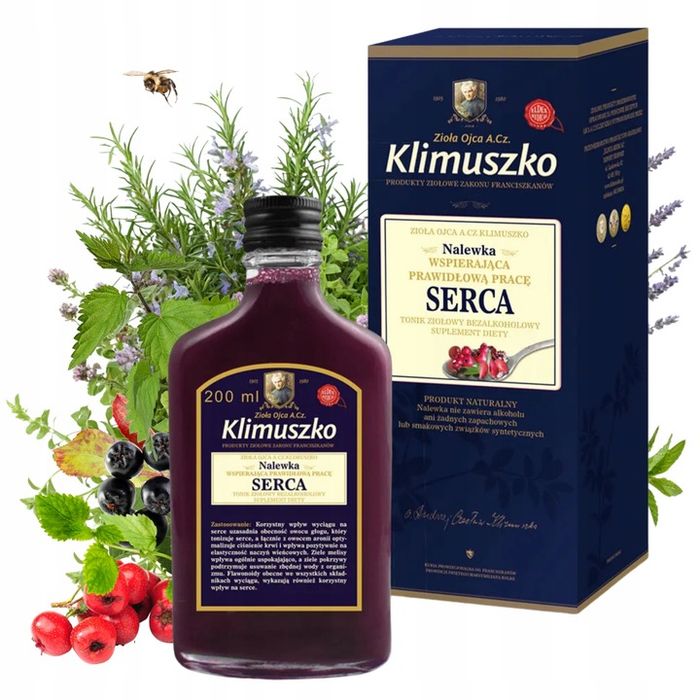 klimuszko nalewka ziołowa wspierająca prawidłową pracę serca 200ml
