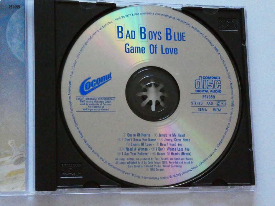 Płyta CD zespołu Bad Boys Blue - "Game Of Love" 1990 Coconut