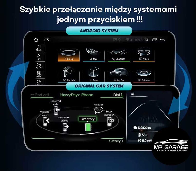 Audi A3 8V Radio Nawigacja Android Snapdragon CarPlay AndroidA Montaż