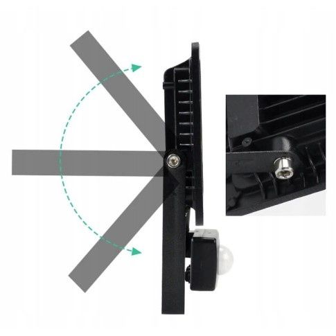 Naświetlacz halogen LED 20W z czujnikiem ruchu biały zimny SuperLED