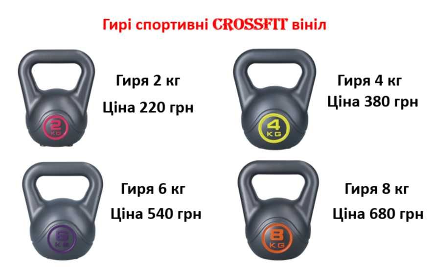 Гиря 16 кг спортивная пудова вінілова Гири Гирі спортивні ( все веса )