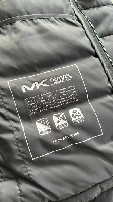 Czarna kurtka pikowana męska  Michael Kors rozmiar L XL wiosna jesień