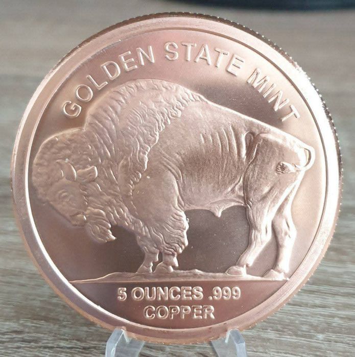 Мідний Раунд " БАФАЛО". США. 5 унцій чистої міді. (155 грам).