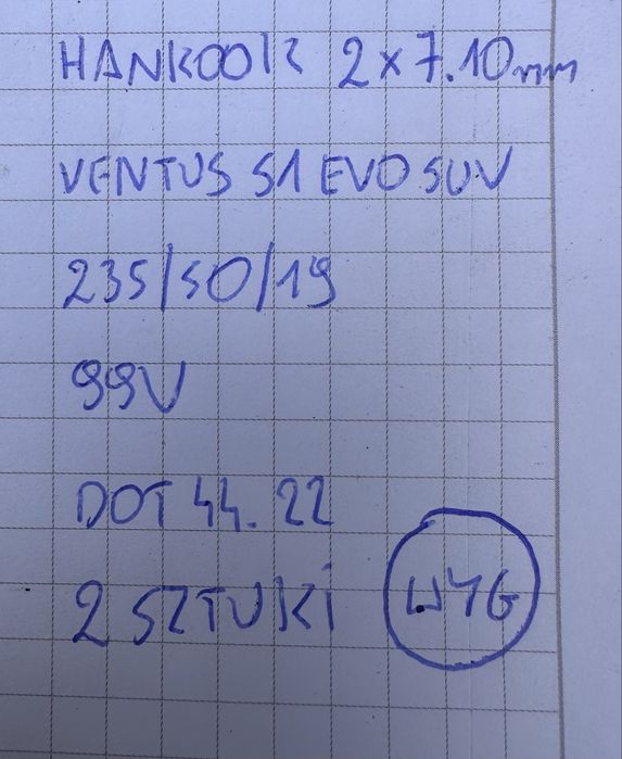 2X Hankook Ventus S1 Evo Suv 235/50 R19